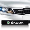 Car Front Grille Sticker Badge Head Grill R LINE Emblem LED Light For Octavia Superb Rapid Kodiaq Karoq Fabia Kamiq Roomster Citigo