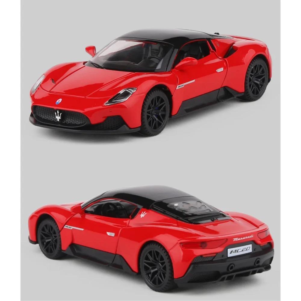 1/32 Maserati MC20 Кабриолет Сплав Модель Спортивного Автомобиля Литые Металлические Игрушечные Транспортные Средства Модель Автомобиля Звуковая и Световая Симуляция Детские Игрушки Подарок