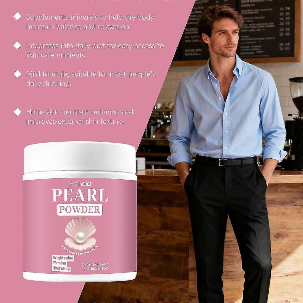 1-5x Pearl Powder Blends Into Drinks Skincare Brightens Evens Skin Tones Naturally