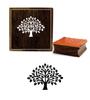 Printtoo Diary Card Tree Design Square Brown Wooden Rubber Stamp Print Block-2 X 2
