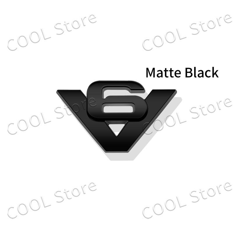 Creative Car 3D Metal Chrome Sticker Emblem V6 V8 Logo Badge Car Tail Trunk Side Body Decoration Universal Auto Accessories