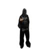 Street Dark Style Tracksuit Set Hooded Sweatshirt Wide Leg Sweatpants Unisex