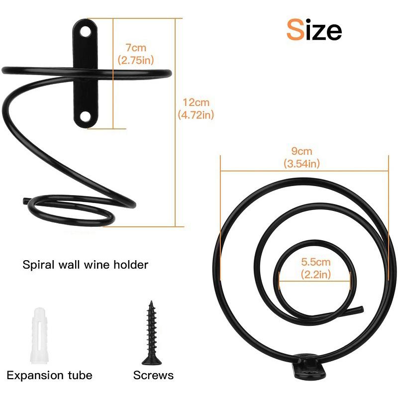 Wall Mounted Wine Racks Red Wine Bottle Display Holder Metal Hanging Wine Rack