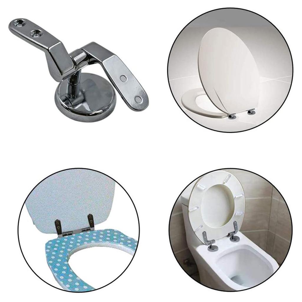 Toilet Seat Hinge Zinc Alloy Tightening Toilet Lid Hinge Bathroom Hardware Toilet Replacement Part Easy To Install
