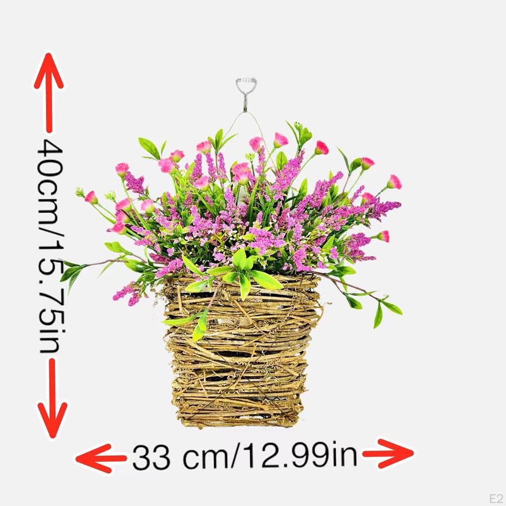 Дверная вешалка, корзина, венок, подвесная цветочная гирлянда, весна для праздничной вечеринки