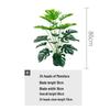 Artificial Monstera Deliciosa Floor Plant with 18 Green Leaves for Wall Decoration and Accessories
