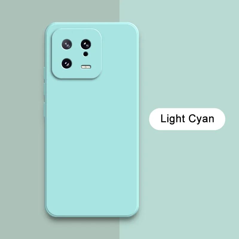 Square Liquid Silicone Phone Case for Xiaomi 13 13T Pro Ultra Lite 360 Protective Soft Back Cover Mi 13Pro 13Lite Shockproof Bag