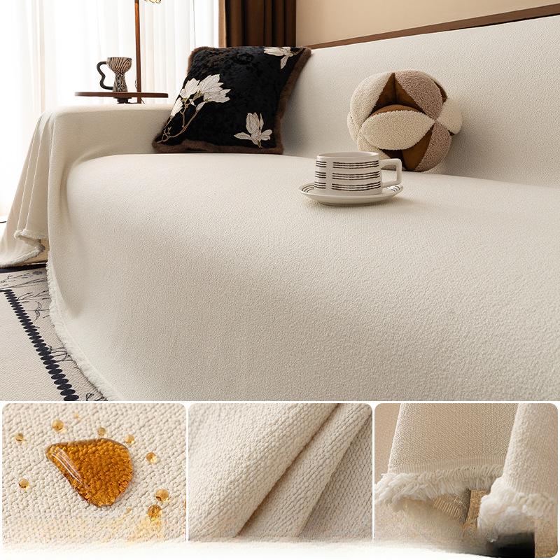 Предотвратить царапины кошек Толстые кисточки Накладка на диван Полное покрытие Домашний Водонепроницаемый Чехол на диван Гостиная Диваны Плед Чехол для мебели