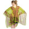 Breathable Chiffon Blouse Printed Bikini Cover Tops New Poncho  Women