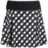 Nike Dri-FIT Club All Over Logo Plaid Print High Waist Pleated Sports Skirt Women skirts Black DX1142-010