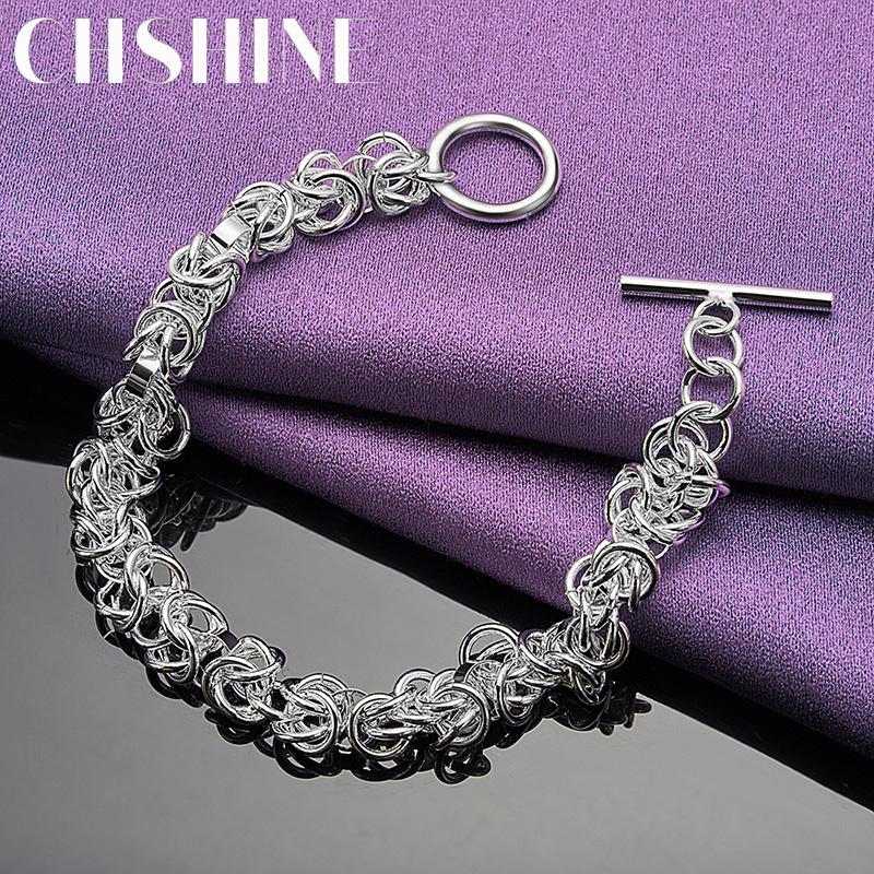 CHSHINE 925 стерлингового серебра дракона цепочка браслет для женщин леди свадебная вечеринка мода шарм ювелирные изделия