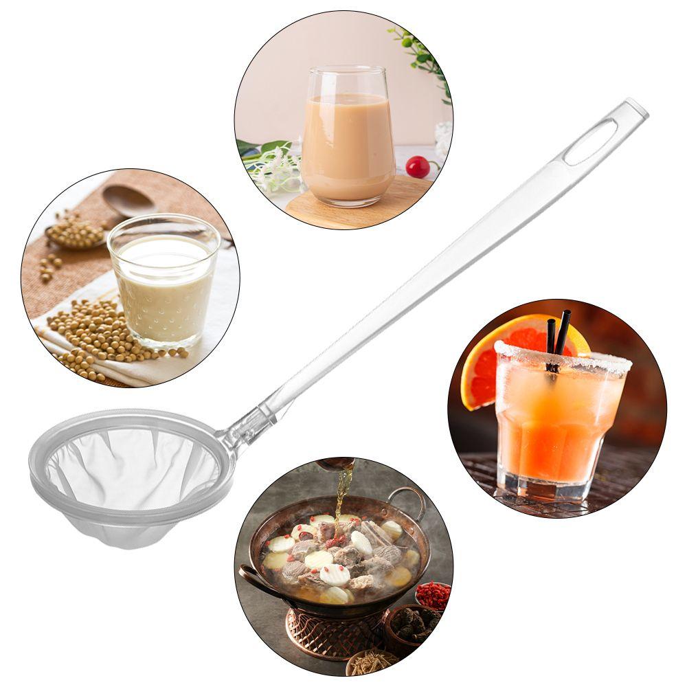 For Yogurt Soy Household Mesh Strainer Fine Mesh Filter Milk Coffee Filter Oil Skimming Spoon