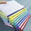 5pcs Waterproof Zip Bag A4 Transparent Document Bag Pen Filing Products Pocket Folder Office School Supply