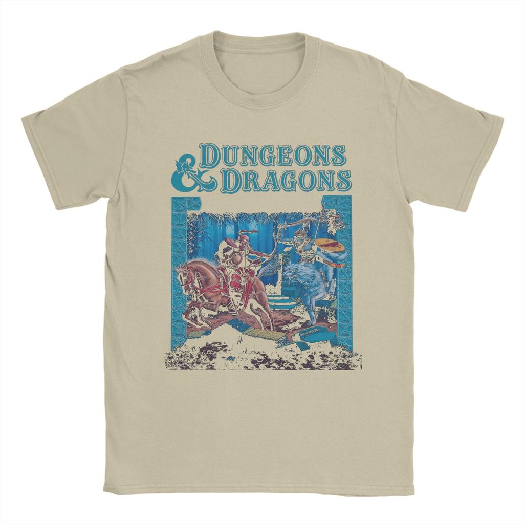 Мужская футболка Dungeon Dragon DnD Хлопковая одежда Креативные футболки с коротким рукавом и круглым вырезом Принтованные футболки