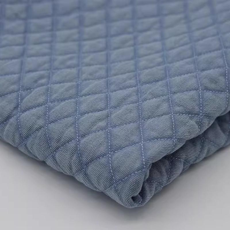 Стеганая Хлопковая Стирка Деним Ткань Осень Зима Ретро Утолщенная для Одежды Сумки Дизайнерская Ручная Работа Diy Швейный Материал Ткань