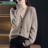 Women's Autumn Winter Knit Knitwear V-Neck Cardigan Sweater Tops Blouse For Women Fashion Clothing