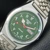 ВОССТАНОВЛЕННЫЕ SEIKO 5 АВТОМАТИЧЕСКИЕ 6309A ВИНТАЖНЫЕ ЯПОНСКИЕ МУЖСКИЕ ЗЕЛЕНЫЕ ЧАСЫ a441411-5