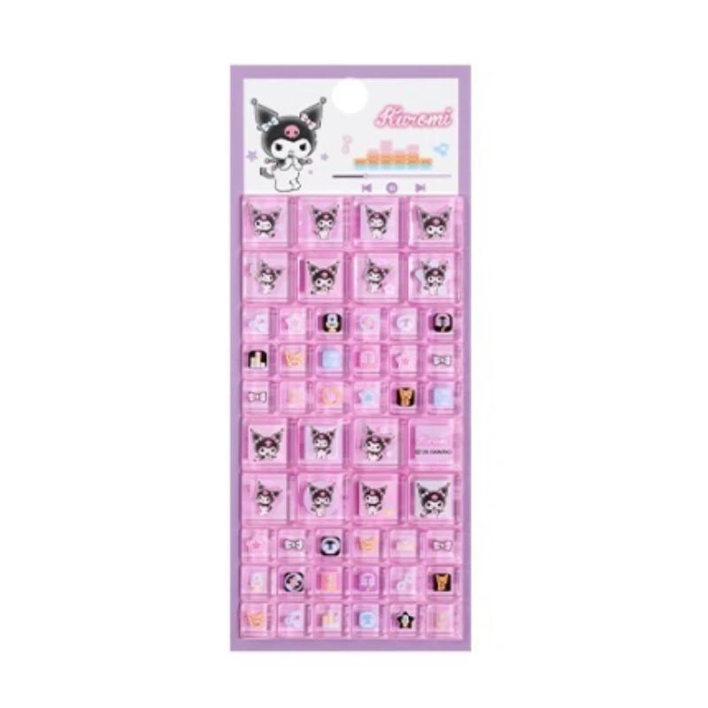 New Hot 3D Sanrio Hello Kitty square sticker, anime style, suitable for DIY mobile phone decoration, rhinestone decal, gift