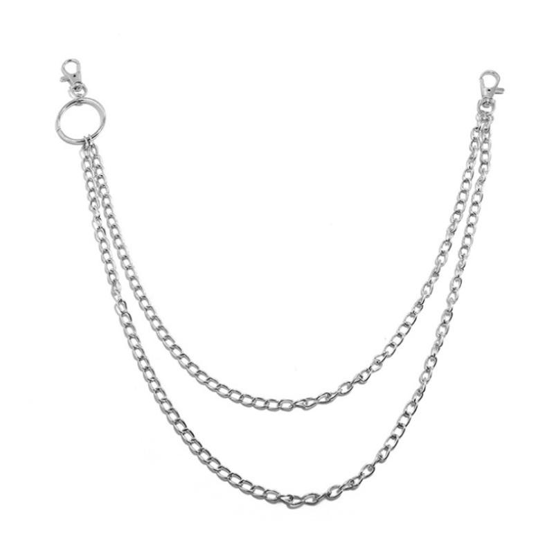 1/2/3 Слоя Длинный Металлический Ремень Цепь Рок Панк Крючок Брюки Талия Цепь