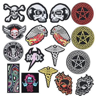 Вышитые нашивки серии «Череп» - DIY модные аппликации