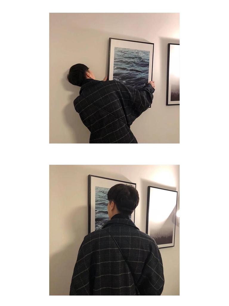 Мужская модная шерстяная куртка в клетку в стиле ретро - Осень/Зима 2022 г., корейский свободный крой