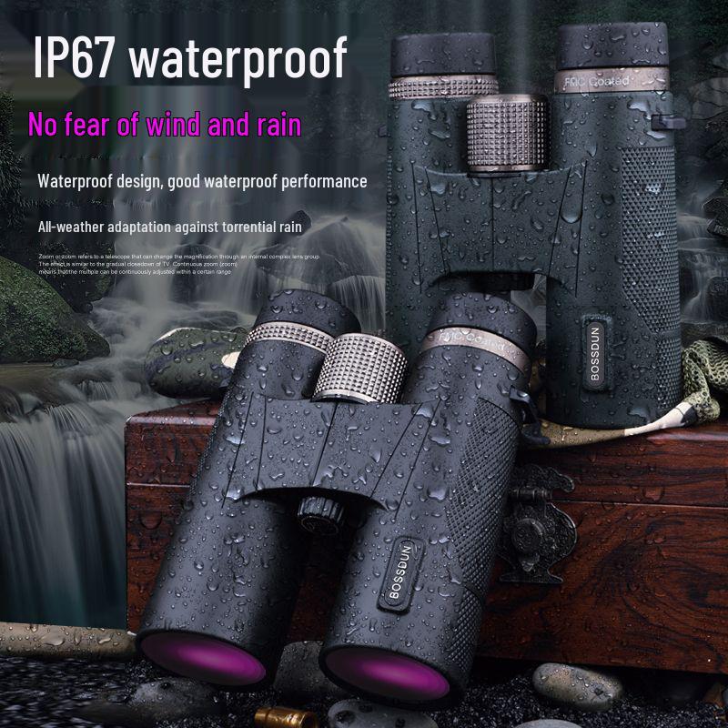 ED12X42 High Magnification HD Binoculars - Low Light Night Vision, Nitrogen-Filled, Waterproof, Portable for Travel
