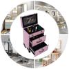 BYMAOCAR Beauty Salon Hair Styling Travel Make Up Case, Cosmetic Trolley Storage Organizer, For Beautician/ Hair Stylist