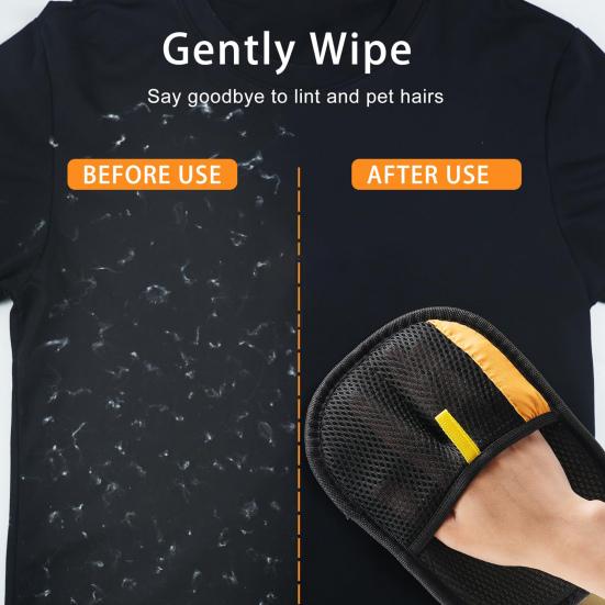 5Pcs/Set Pet Hair Remover Reusable Electrostatic Dogs Cats Hair Removal Gloves Lint Removal Tool for Clothing Furniture Car Seats