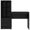 Desk with Drawers 2 pcs Black Oak Effect