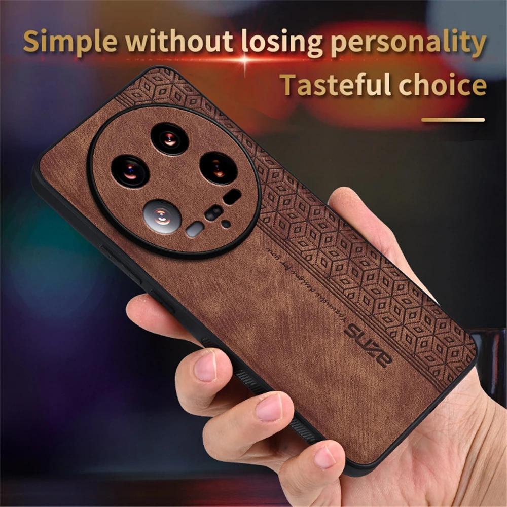 Роскошный кожаный чехол для телефона в деловом стиле для Xiaomi 14 13 Ultra 13T 13 12T 12 12S Pro Противоударный чехол для Xiaomi 13 12 Lite