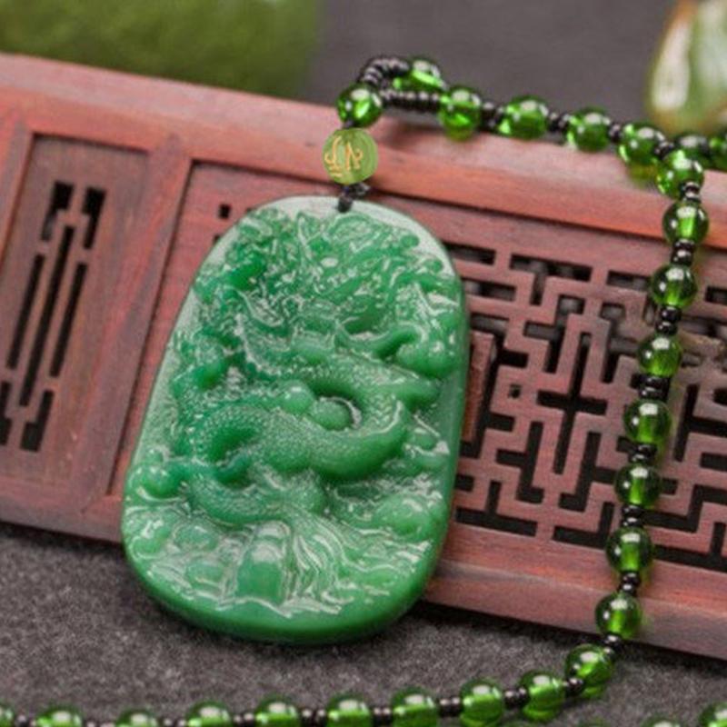 Classic Natural Chinese Agate Pendant Jade Necklace Charm For Women Men Jewelry Carved Blessing Lucky Amulet Gifts