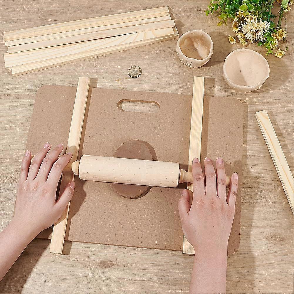 1 Set Ceramic Making Tools Pottery Clay Tools Pottery Clay Sculpting Modeling Tool Sets Wooden Rolling Pin for Sculpture