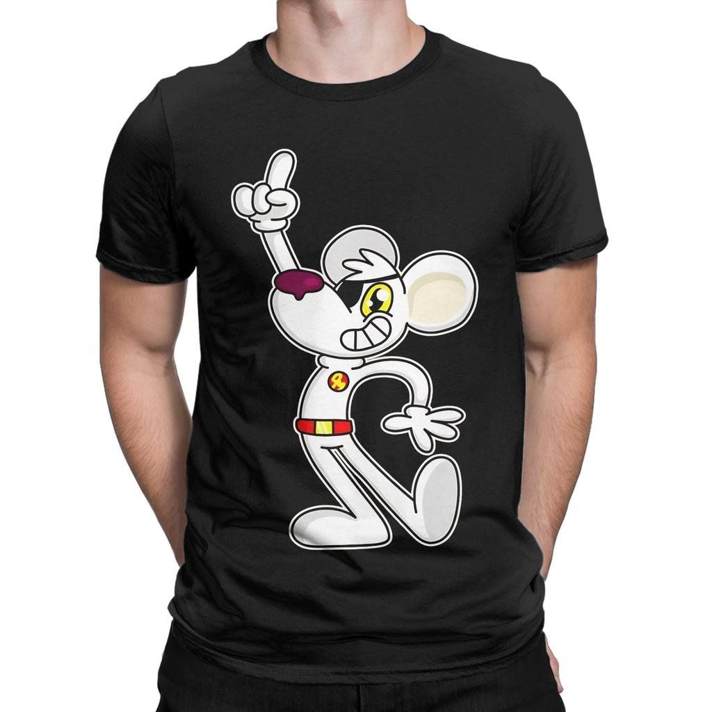 danger choose me Novelty 100% Cotton T-Shirt Danger Mouse Tees Tops For Men