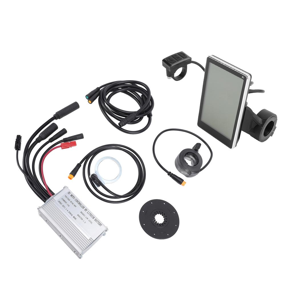 Electric Scooter Conversion Kit Water Resistant 15A Controller LCD Display Panel Pedal Assist Sensor Thumb Throttle 1