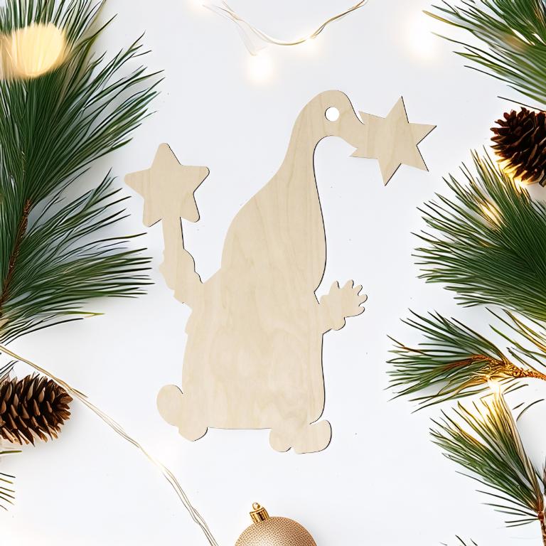 Wooden Leprechaun 10 Pieces Christmas Ornament Bauble for Painting for Children