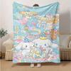 1pc, Sanrio Cinnamoroll Home Decor: Cozy Flannel Blanket for Bedroom, Living Room, Travel, Camping, Car, Beach, Office Naps – Perfect Gift & Outdoor T