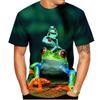 Cute Frog 3D Printing  T Shirt Man Summer Fashion O-Neck Short Sleeve Oversized  Top Casual Tee Loose Streetwear Unisex Clothing