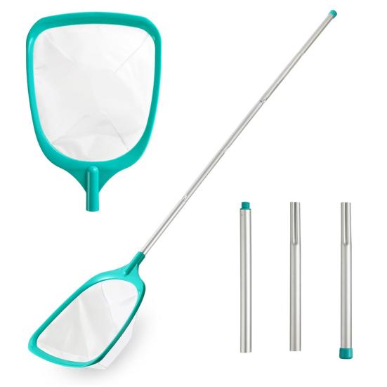 Pool Leaf Skimmer Net Ultra Fine Mesh with Long Handle Easy To Use Detachable Swimming
