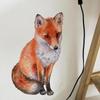 Cute Hand-painted Fox Wall Paste Home Wall Decoration Living Room Bedroom Creative Animal Wallpaper Art Stickers Self-adhesive
