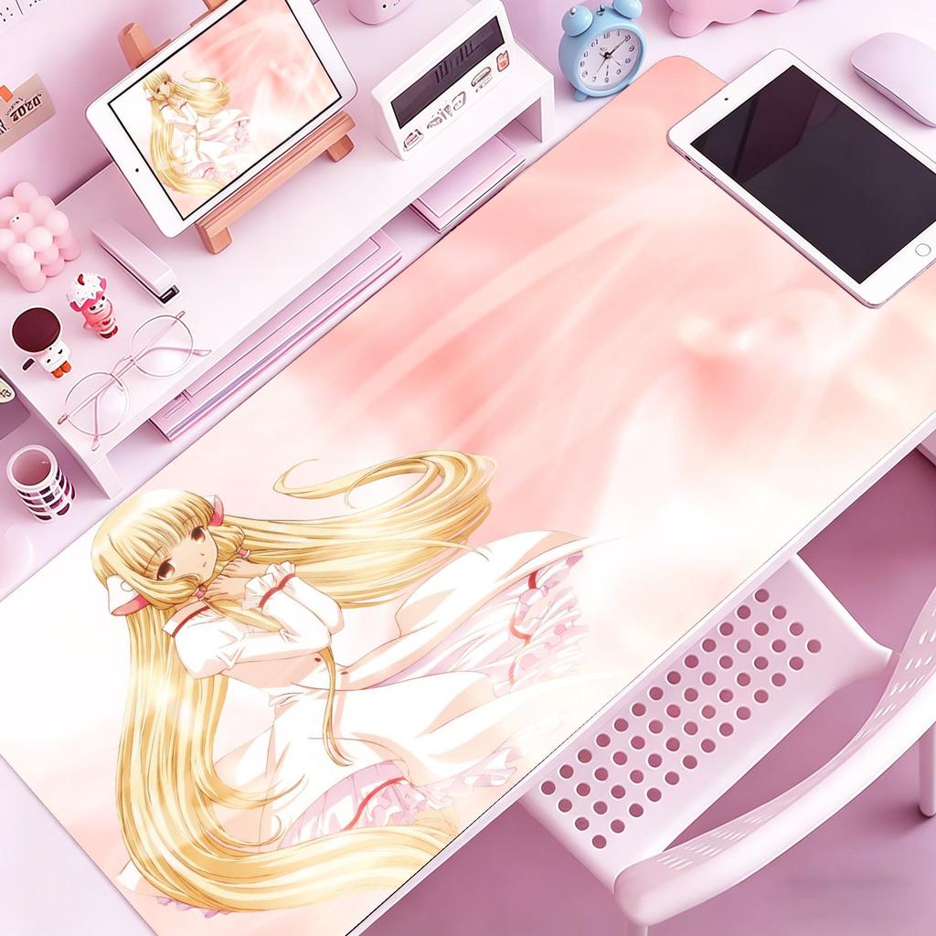 Аниме CChobits Милый Чи Коврик для мыши Нескользящая резина Игровой Баланс Компьютерный коврик Декорация Deskmat Ноутбук Офис Большой