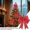 Christmas Wreath Bow 60cm Lighted Red Ornaments Door Wreath Holiday Garland for Winter Home Porch Christmas Decoration
