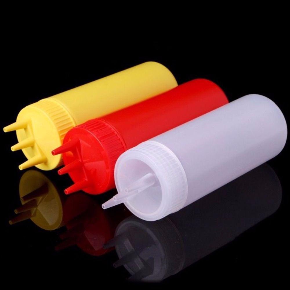 Home Vinegar Oil Gravy Boats Cruet Bin 3 Hole Dispenser Squeeze Bottle