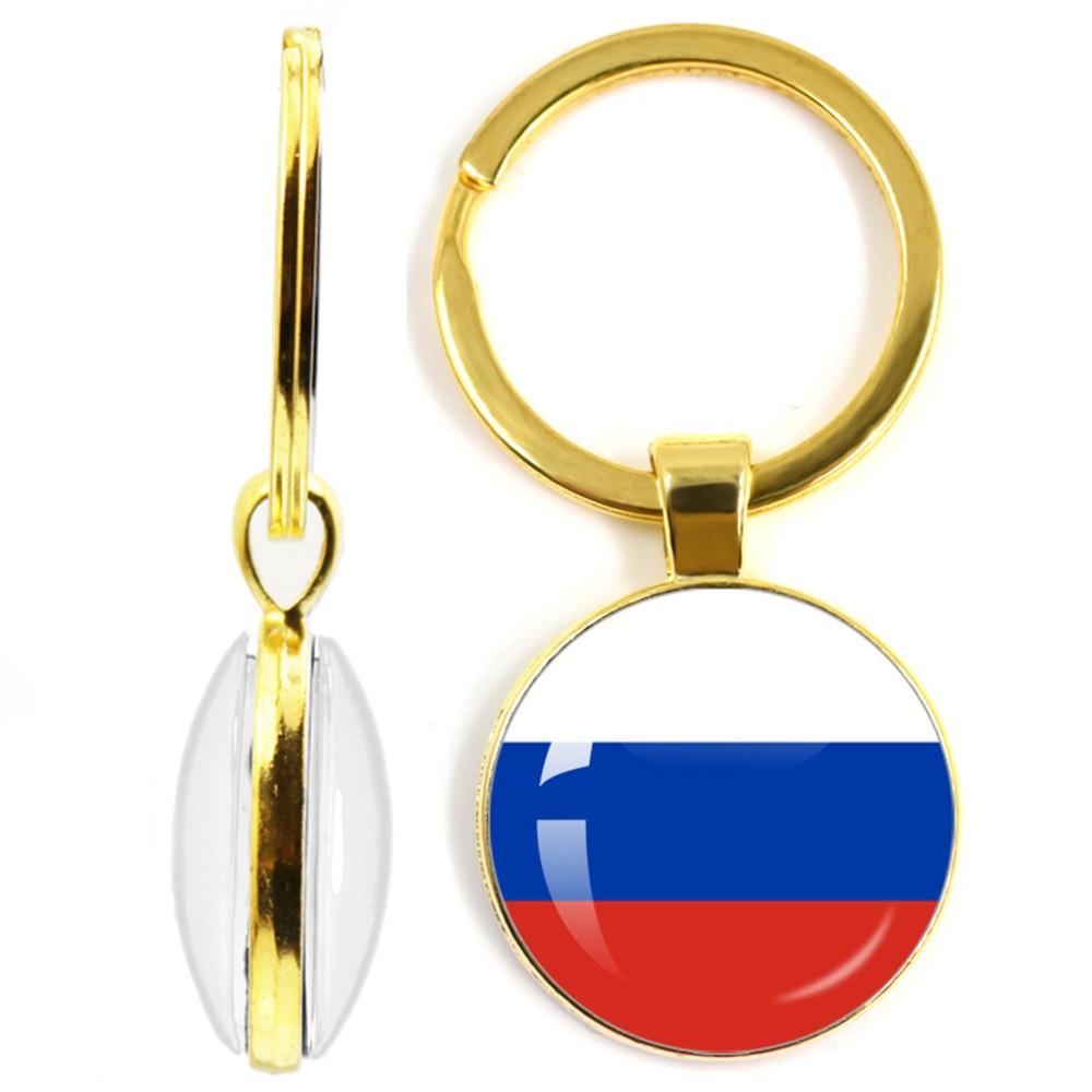 Двусторонний брелок с национальным флагом Корея, Сербия, Россия, Словения, Аргентина, США, Турция, Испания, Доминика Брелок KTJ