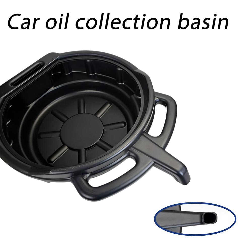 8L/15L Oil Drain Pan Waste Engine Oil Collector Oil Drip Tray with 3 Handles Car Maintenance and Repairing Oil Collect Basin