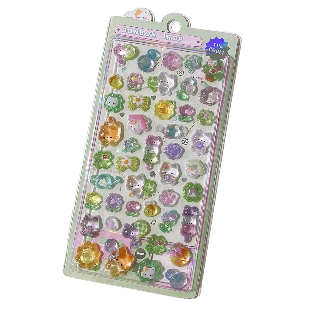 Мультяшная 3D-наклейка с животными, детская мотивирующая наклейка для ежедневников, ноутбуков, чехлов для телефонов, украшений для бутылок с водой