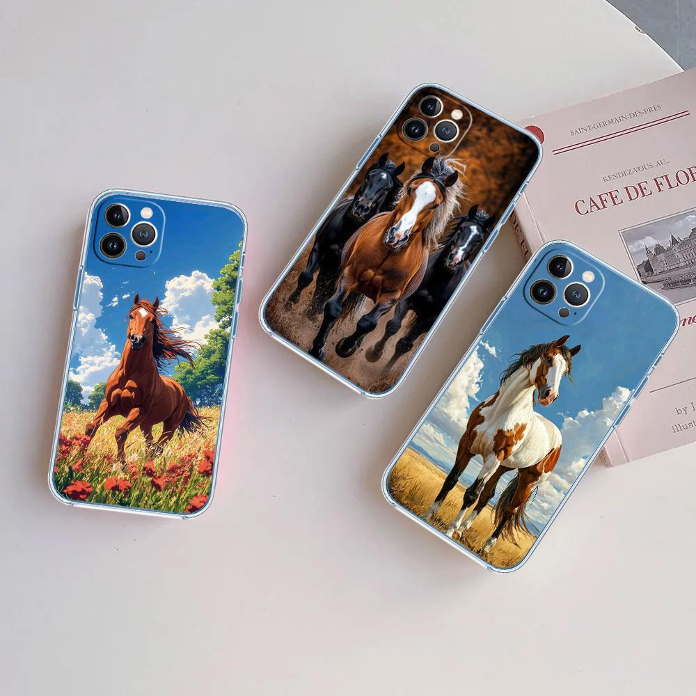 LO43 Fine Horse Phone Case for Motorola Moto E13 E15 E20 E22 E22I E22S E30 E32 E40 E7 E7I G Plus Power Play Stylus G22 G14