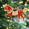 Yousheng Horse Christmas Ornaments Sparkly Rhinestone Horse Hanging Decoration Acrylic Christmas Tree Ornament for Winter Xmas Party Supplies Holiday
