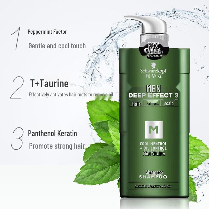 Schwarzkopf Мужской мятный шампунь «Жизненная сила»
