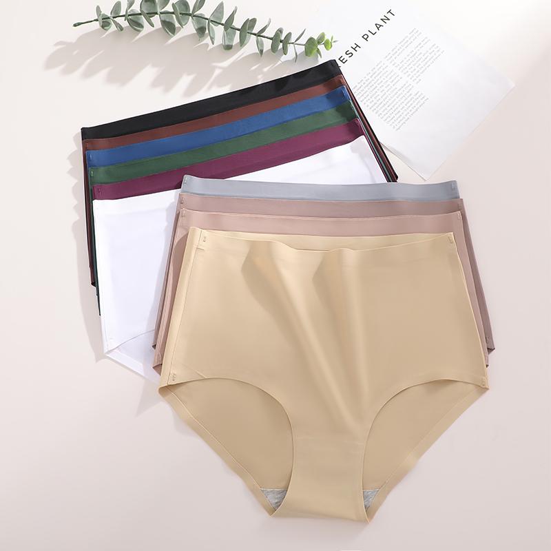 FINETOO 3 шт. женские трусики бесшовное нижнее белье невидимые брифы с высокой посадкой полной посадки дышащие влагоотводящие трусы