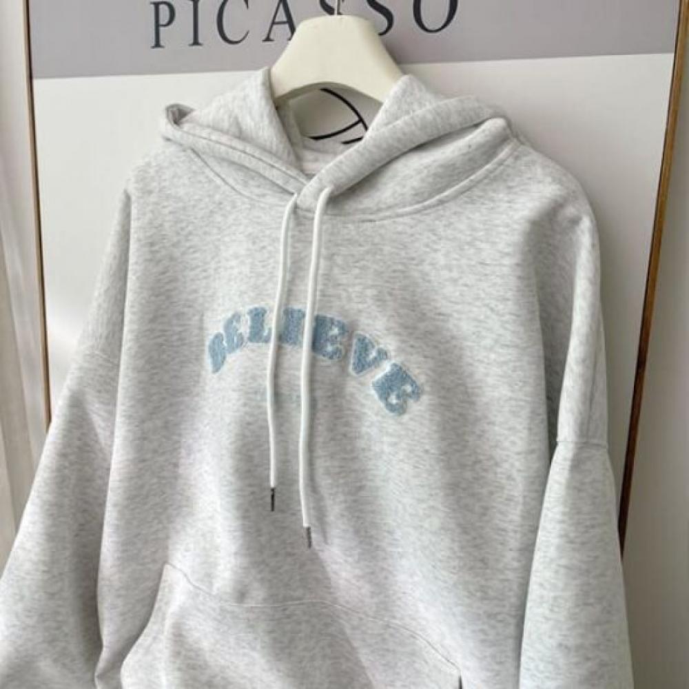Navava Men Casual Loose Fit Pocket Lettering Long Sleeve Hoodie Nt3172